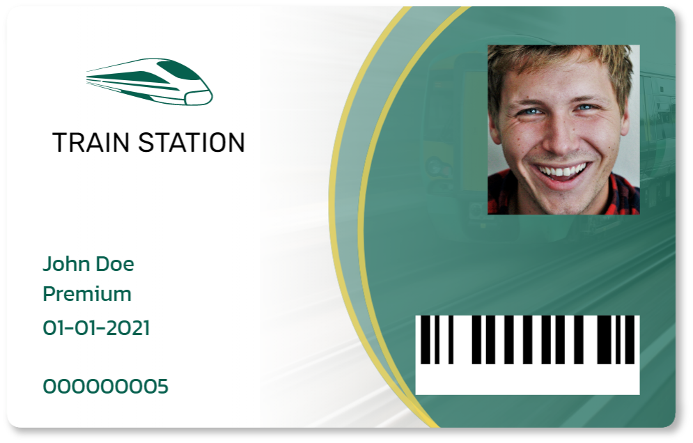 train pass card green