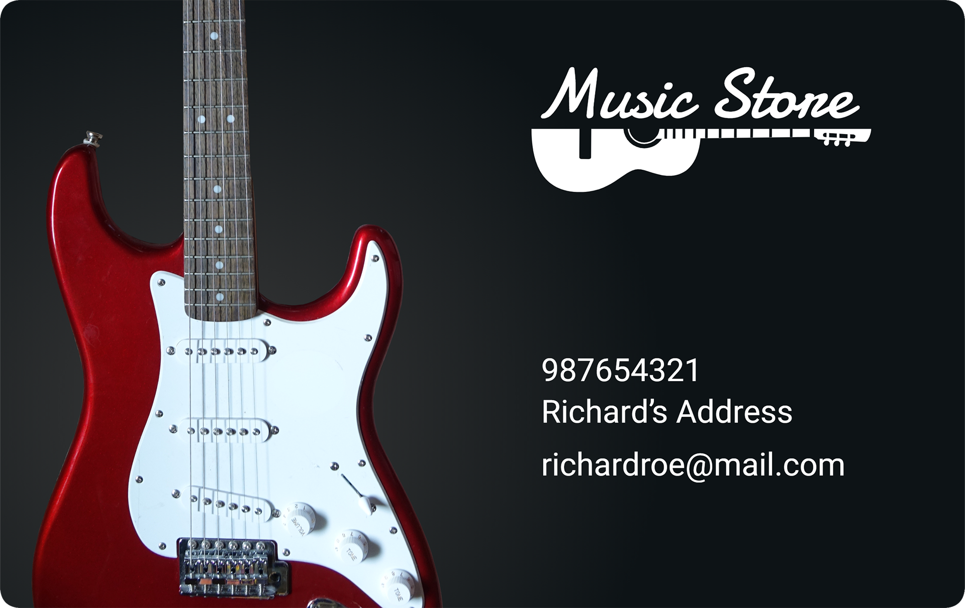 Karditor Music Store Card Template karditor music store card template